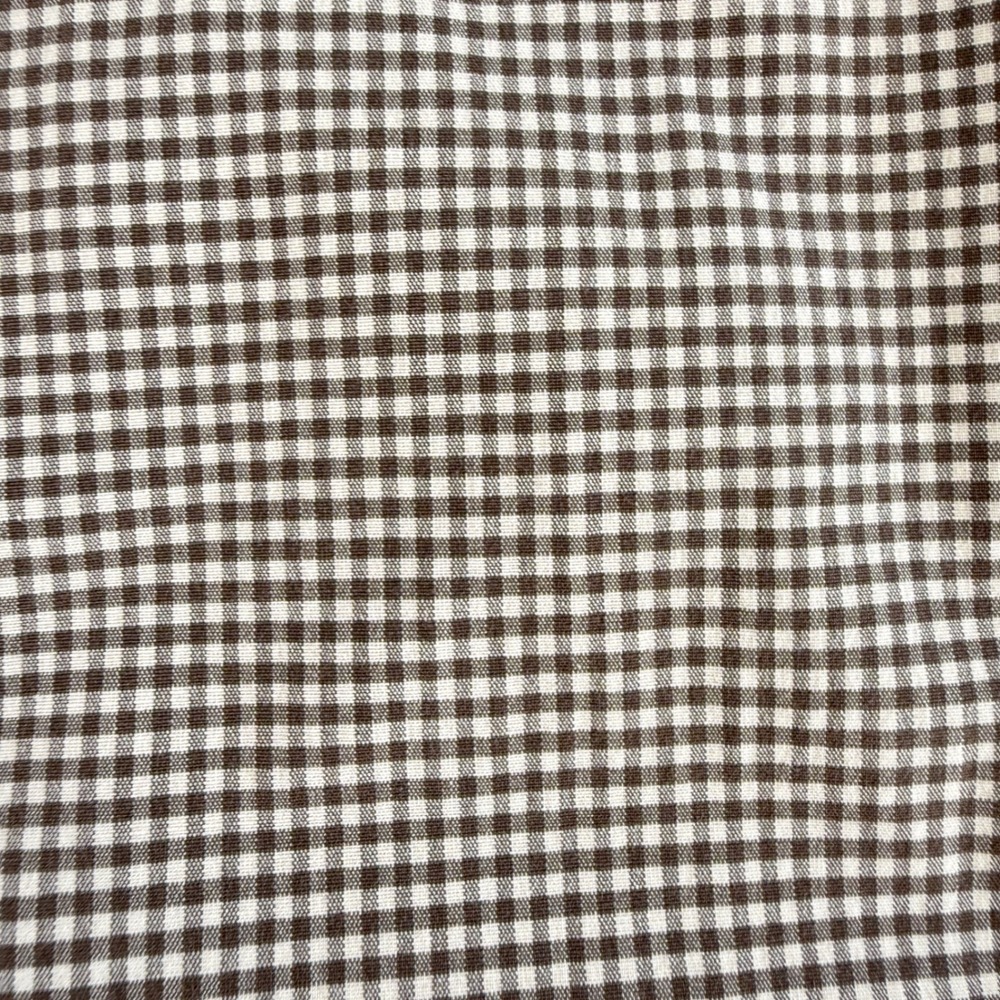 Vintage Theory Strapless Gingham Button Front Dress Brown White Silk Size 10 - Picture 11 of 13